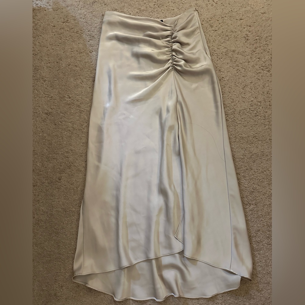 Zara Satin Cream Skirt